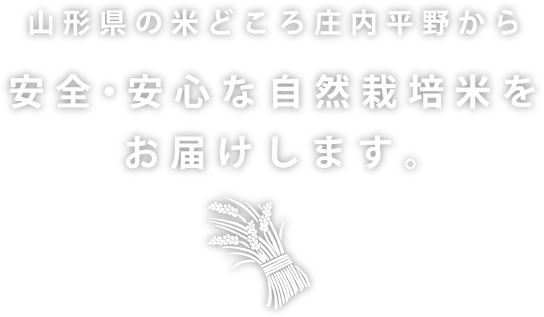 山形県の米どころ庄内平野から安全・安心な自然栽培米をお届けします。